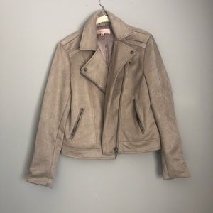 Philosophy Apparel Faux Suede Moto Jacket M